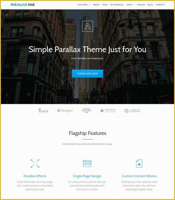 One Page Template Wordpress Free Of 17 Free New Wordpress themes &amp; Templates January 2017