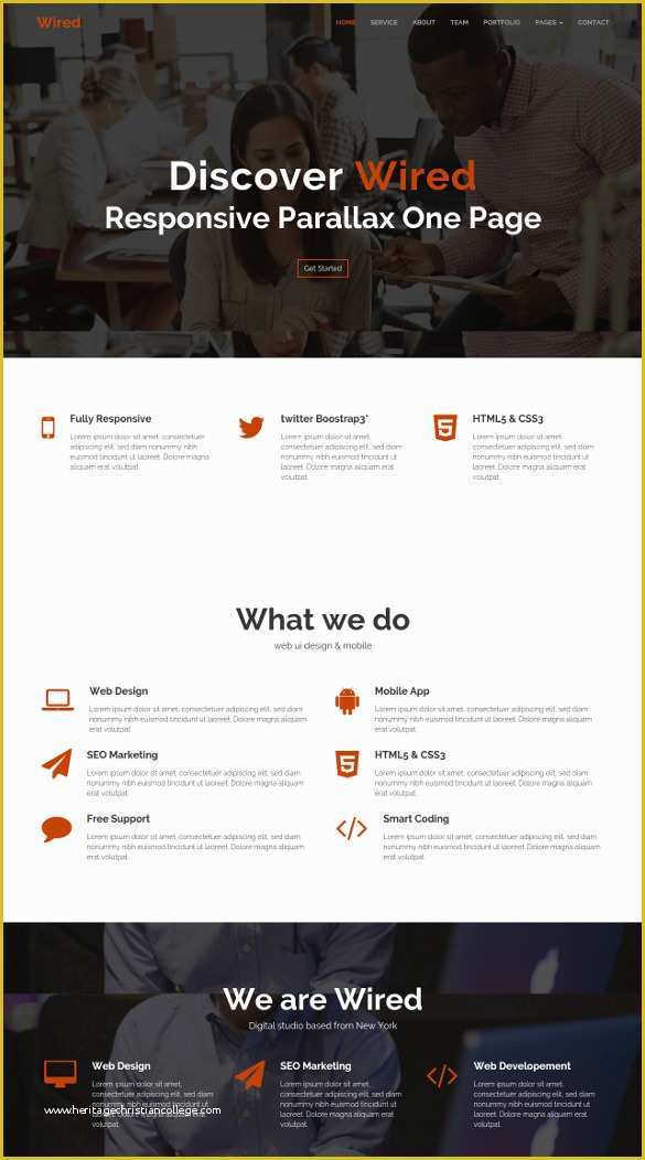 One Page Template Wordpress Free Of 30 Best Parallax HTML5 Templates
