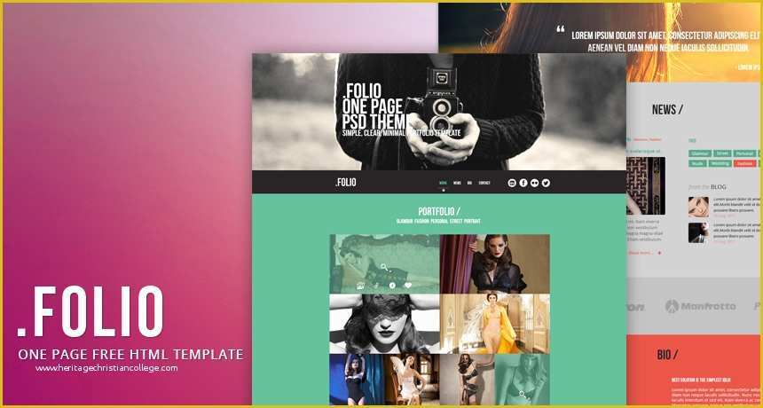 One Page Template Wordpress Free Of Folio E Page Free HTML Template
