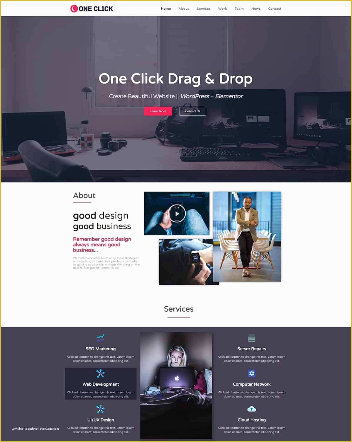 One Page Template Wordpress Free Of Free and Premium Elementor Templates for Wordpress