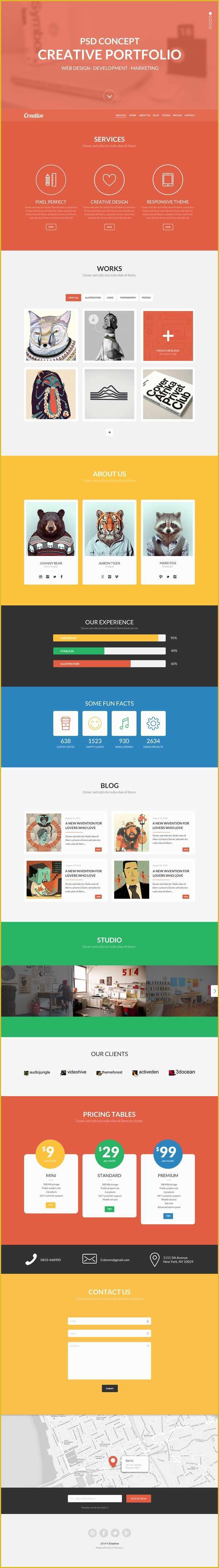 One Page Template Wordpress Free Of Psd Templates 20 E Page Free Web Templates