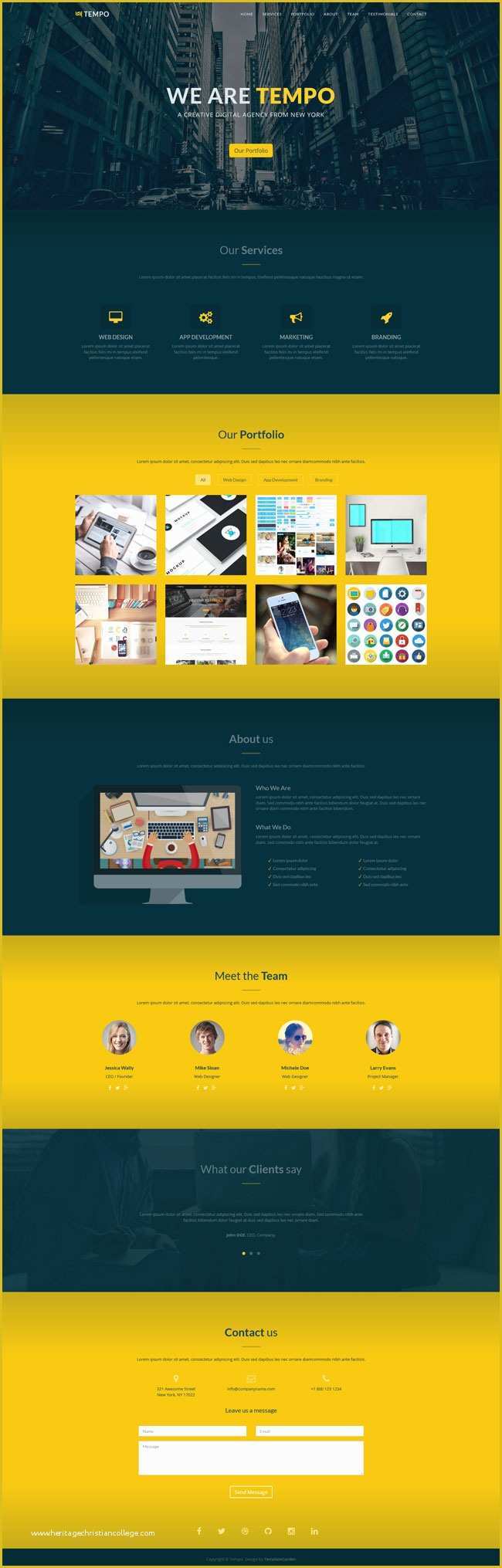 One Page Template Wordpress Free Of Tempo E Page Creative Template Templategarden