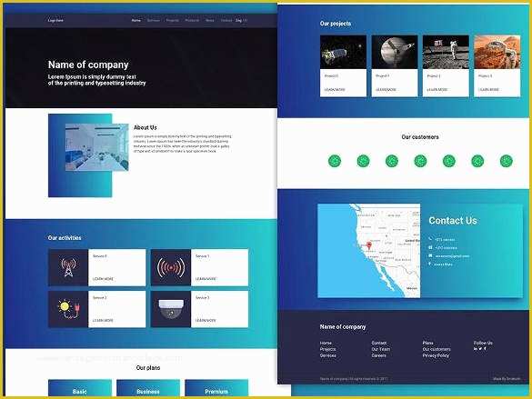 One Page Website Template Free Of 38 E Page Website themes & Templates