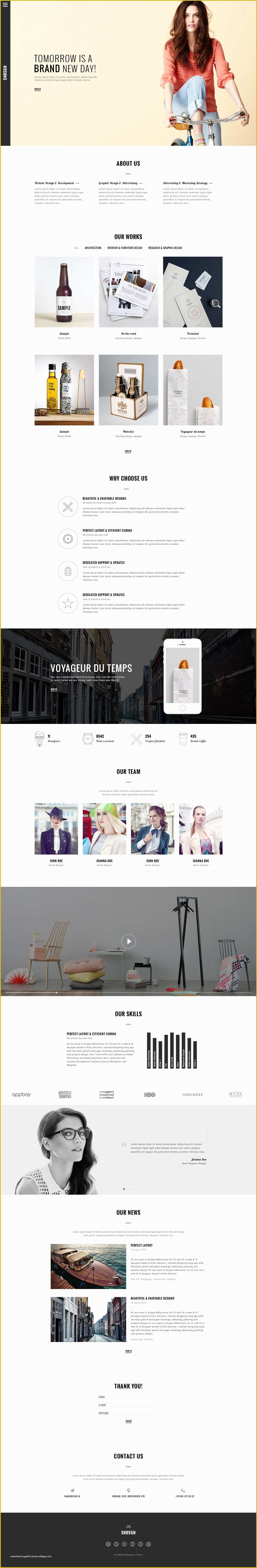 42 One Page Website Template Free