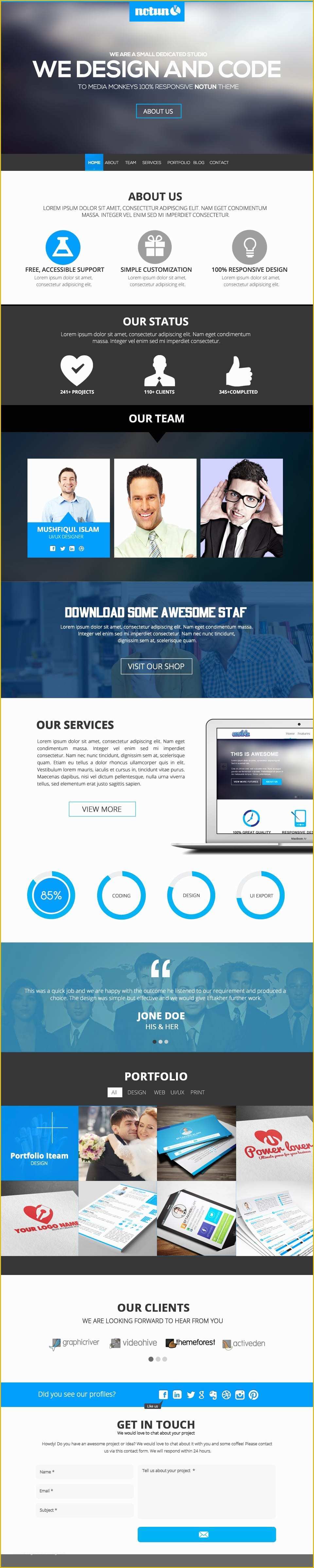 One Page Website Template Free Of Free Single Page Website Templates Psd Css Author