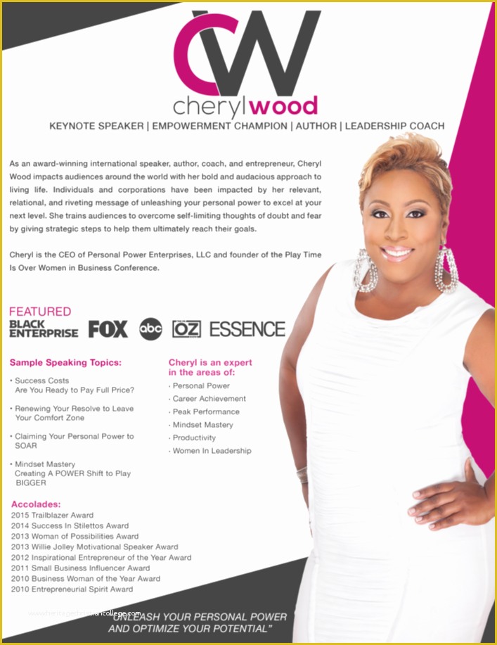 One Sheet Template Free Of Cherylwood Speaker One Sheet Cherylwood