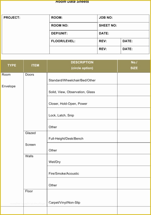 One Sheet Template Free Of Download Sample Room Data Sheet Template Free Download for