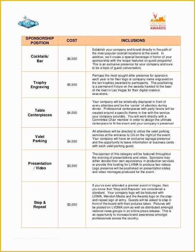 One Sheet Template Free Of Lvdma Sponsorship One Sheet