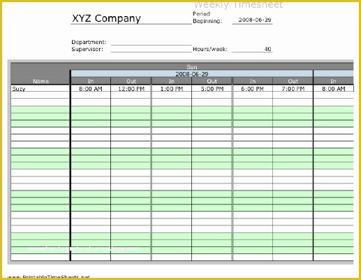 One Sheet Template Free Of Weekly Multiple Employee Timesheet with Overtime