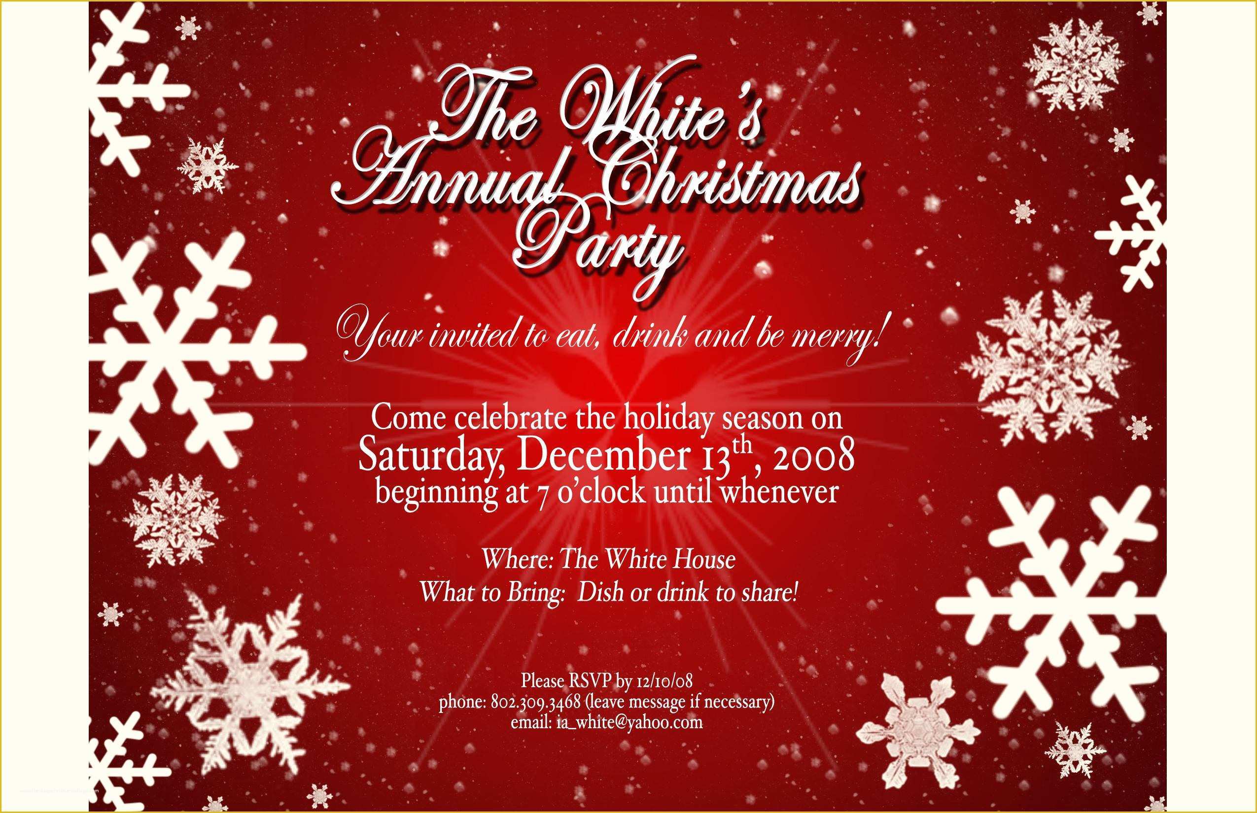 Online Christmas Party Invitation Templates Free Of Christmas ...