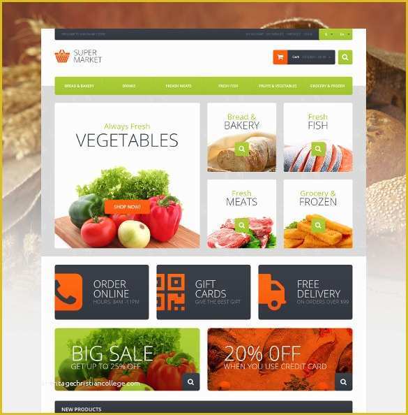 Online Food ordering Website Templates Free Download Of 29 Grocery Store Website themes & Templates