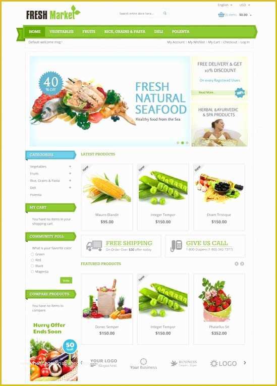 Online Food ordering Website Templates Free Download Of 29 Grocery Store Website themes & Templates