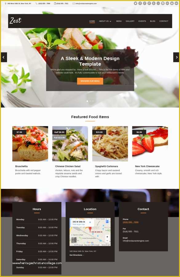 Online Food ordering Website Templates Free Download Of 34 Restaurant HTML5 Website themes & Templates