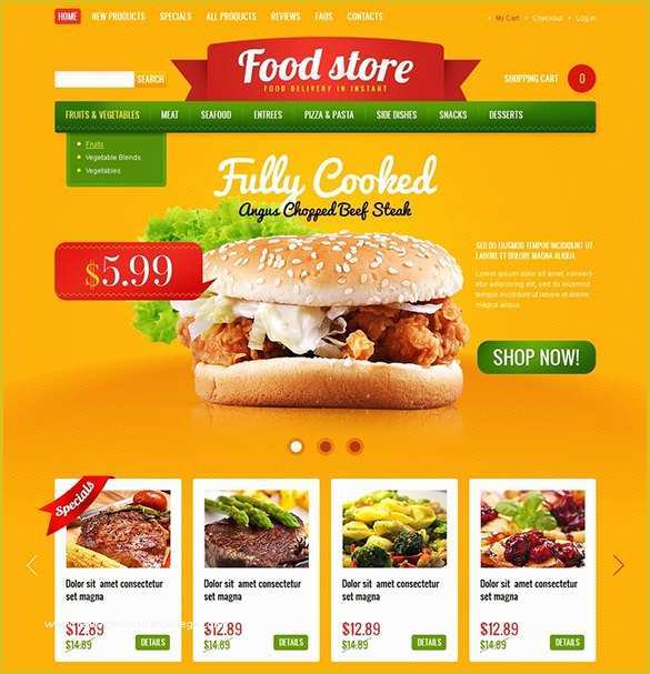 Online Food ordering Website Templates Free Download Of 9 Restaurant Zencart themes & Templates