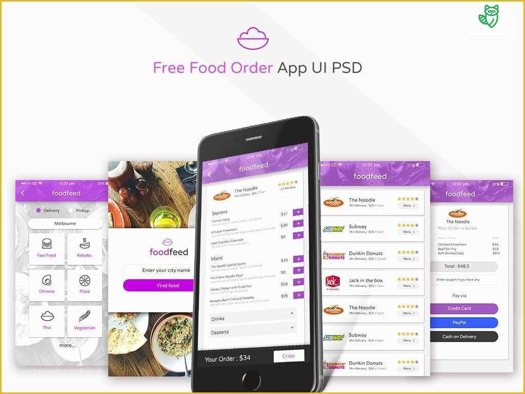 Online Food ordering Website Templates Free Download Of Free Food order App Ui Psd Download Designcoon