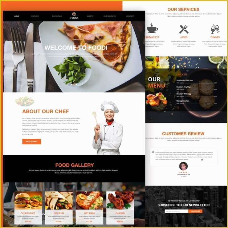 Online Food ordering Website Templates Free Download Of Restaurant Website Homepage Template Free Psd Download