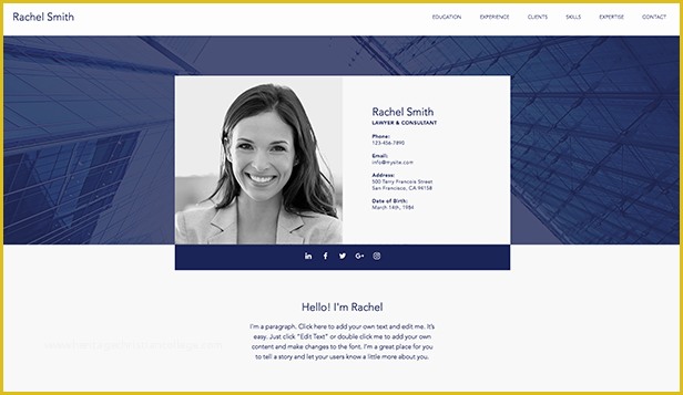 Online Resume Website Template Free Of Portfolio & Cv Website Templates