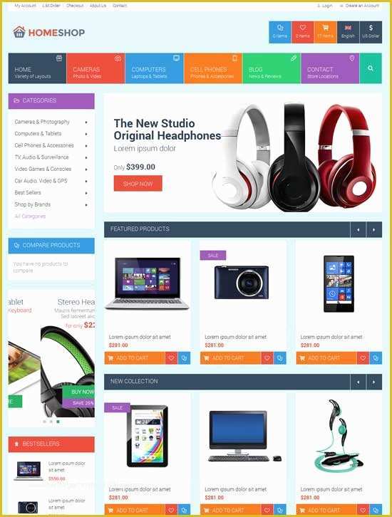 Online Shopping Cart Website Templates Free Download Of 50 Best E Merce Website Templates Free &amp; Premium