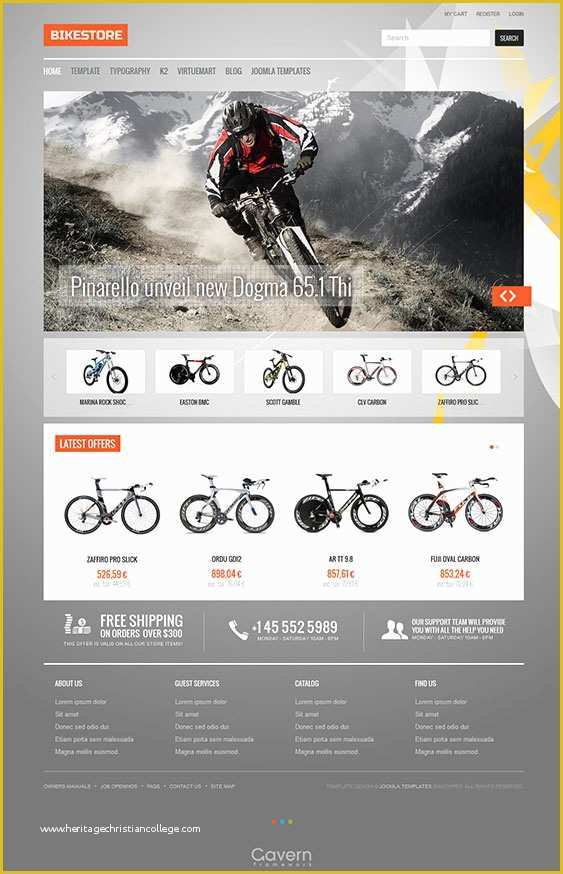 Online Store HTML Template Free Of Bike Store