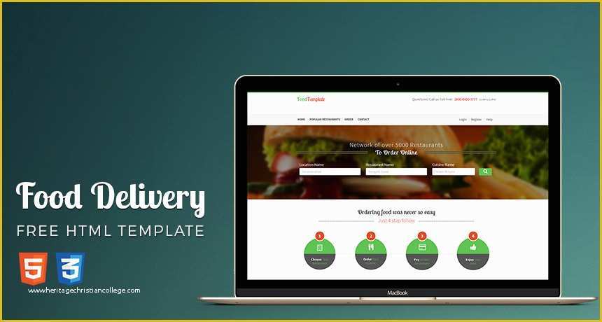 Online Store HTML Template Free Of Food Restaurant ordering Shop Website Template HTML
