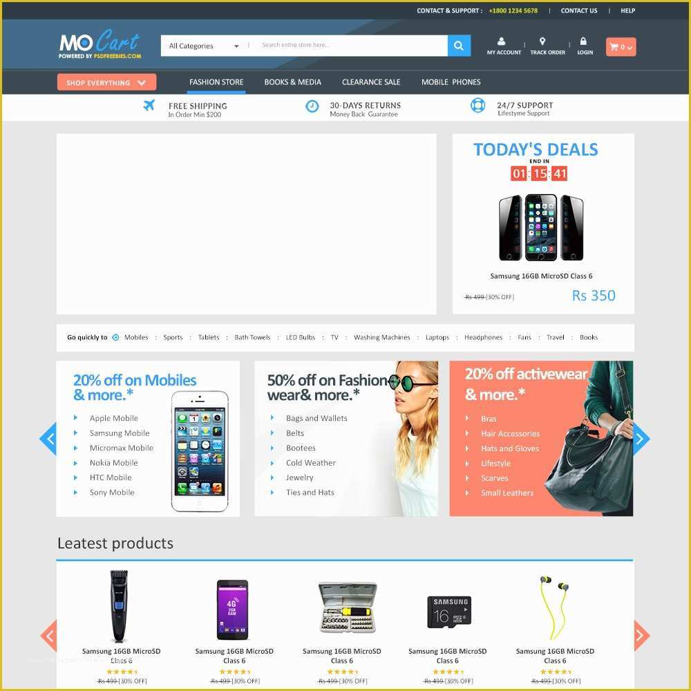 Online Store HTML Template Free Of Mocart E Merce Psd Template Line Store Template Wcc