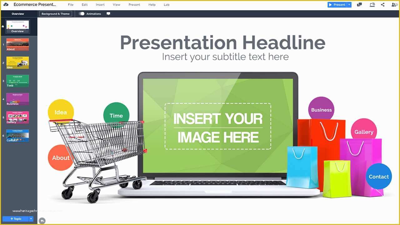 Online Store Template Free Download Of E Merce Presentation Template