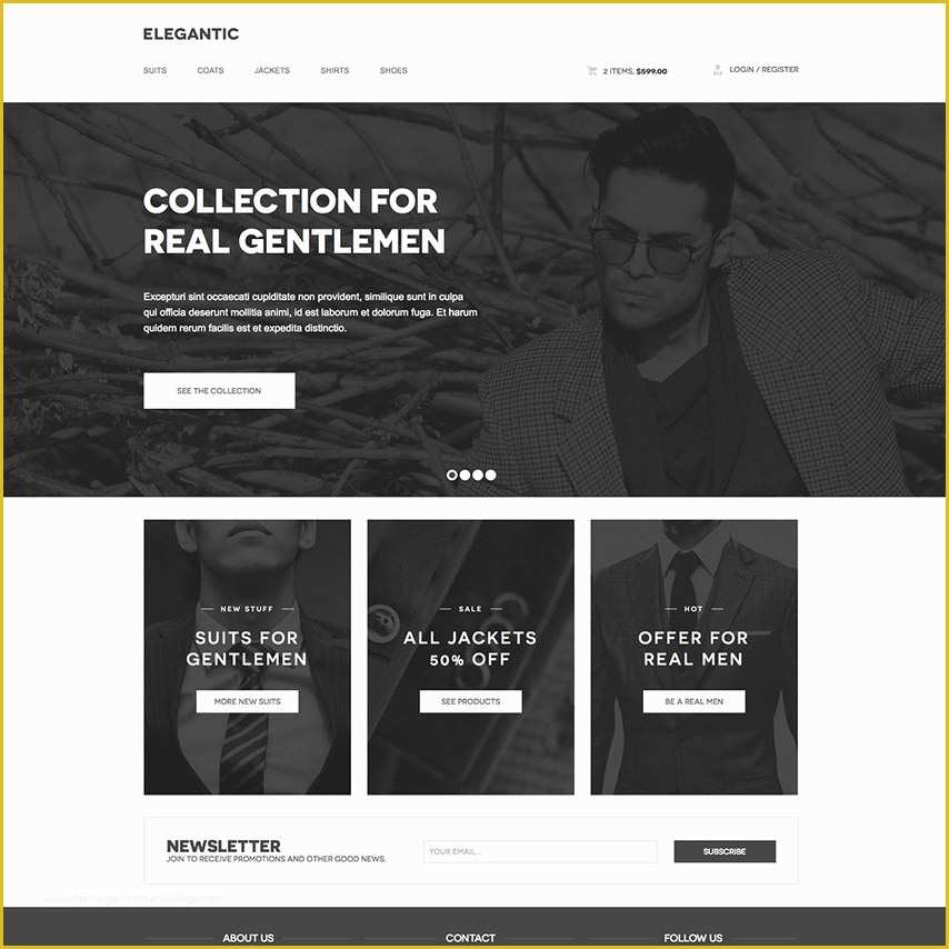 Online Store Template Free Download Of Elegantic Free Responsive Retailer Website Template