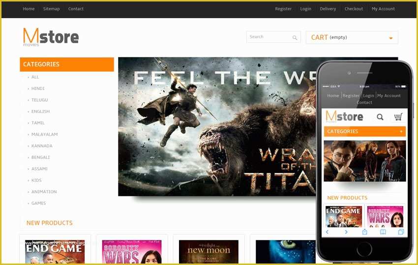 Online Store Template Free Download Of Hindi Website Template Free Movies Store Online