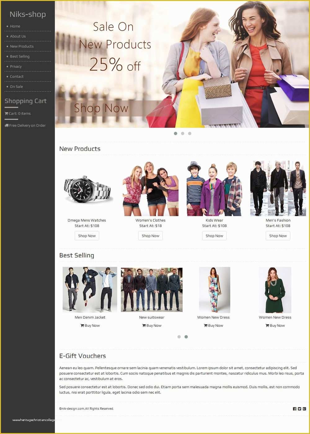 Online Store Template Free Download Of Online Shopping Template Free