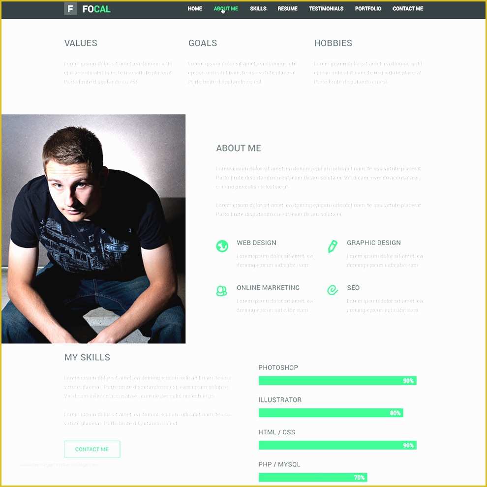 Online Website Builder Free Templates Of Bootstrap Resume Template