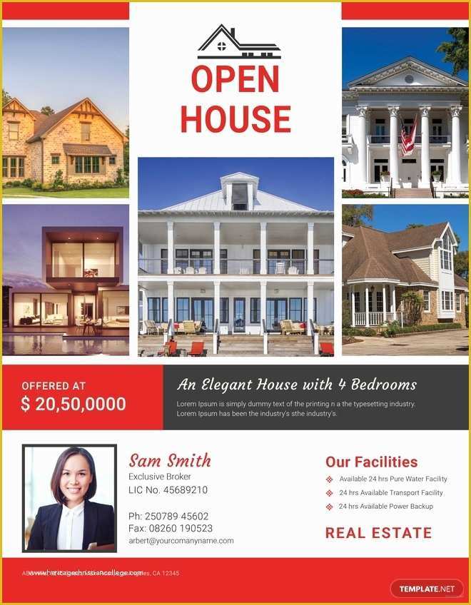 Open House Flyer Template Free Publisher Of Broker Open House Flyer Template