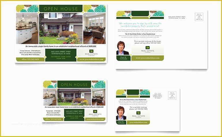 Open House Flyer Template Free Publisher Of Real Estate Postcard Template Word & Publisher