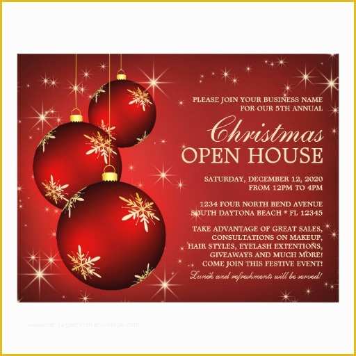 Open House Flyers Template Free Of Christmas & Holiday Open House Flyer Template
