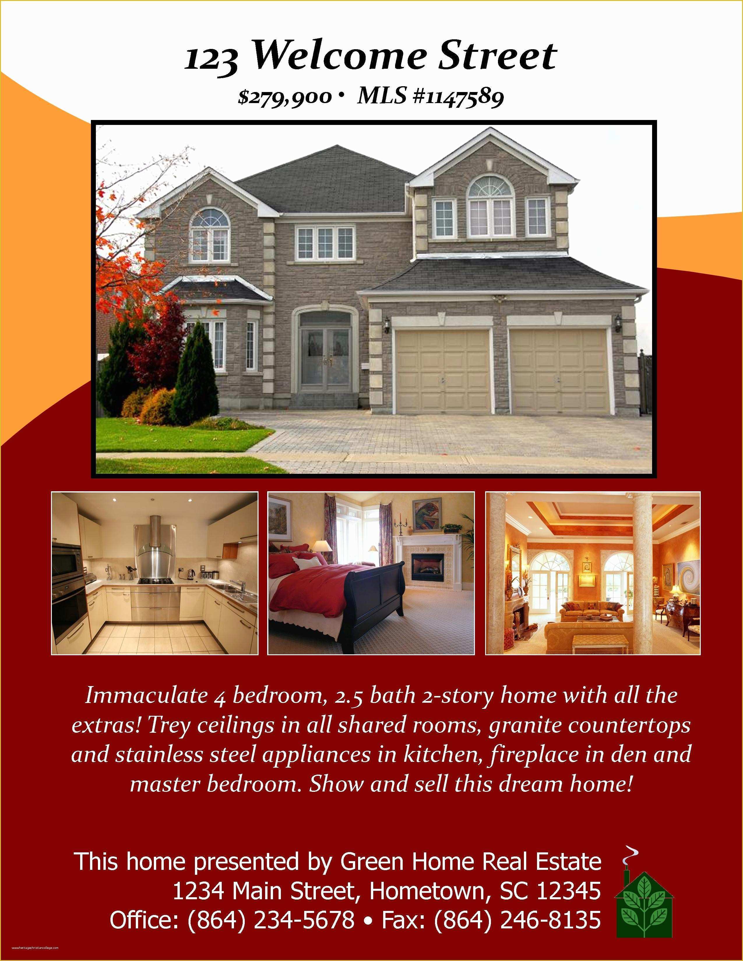 Open House Flyers Template Free Of Sample Flyer Designs