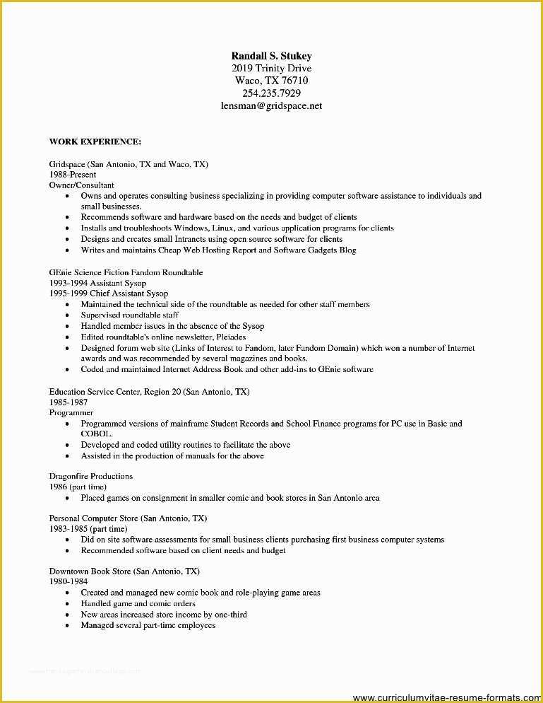 Open Office Resume Templates Free Of Free Resume Templates for Openoffice