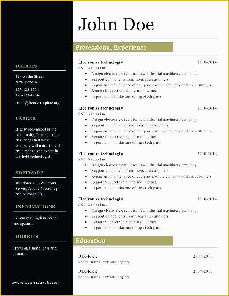 Open Office Resume Templates Free Of Open Fice Resume Templates