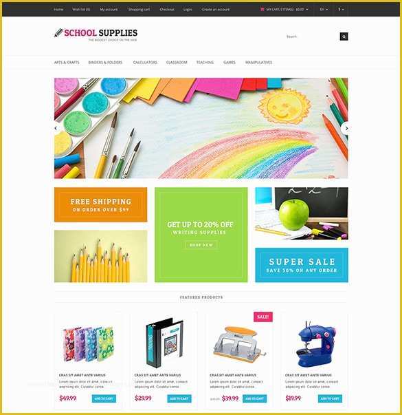 Opencart Templates Free Of 5 Stationery Opencart themes & Templates