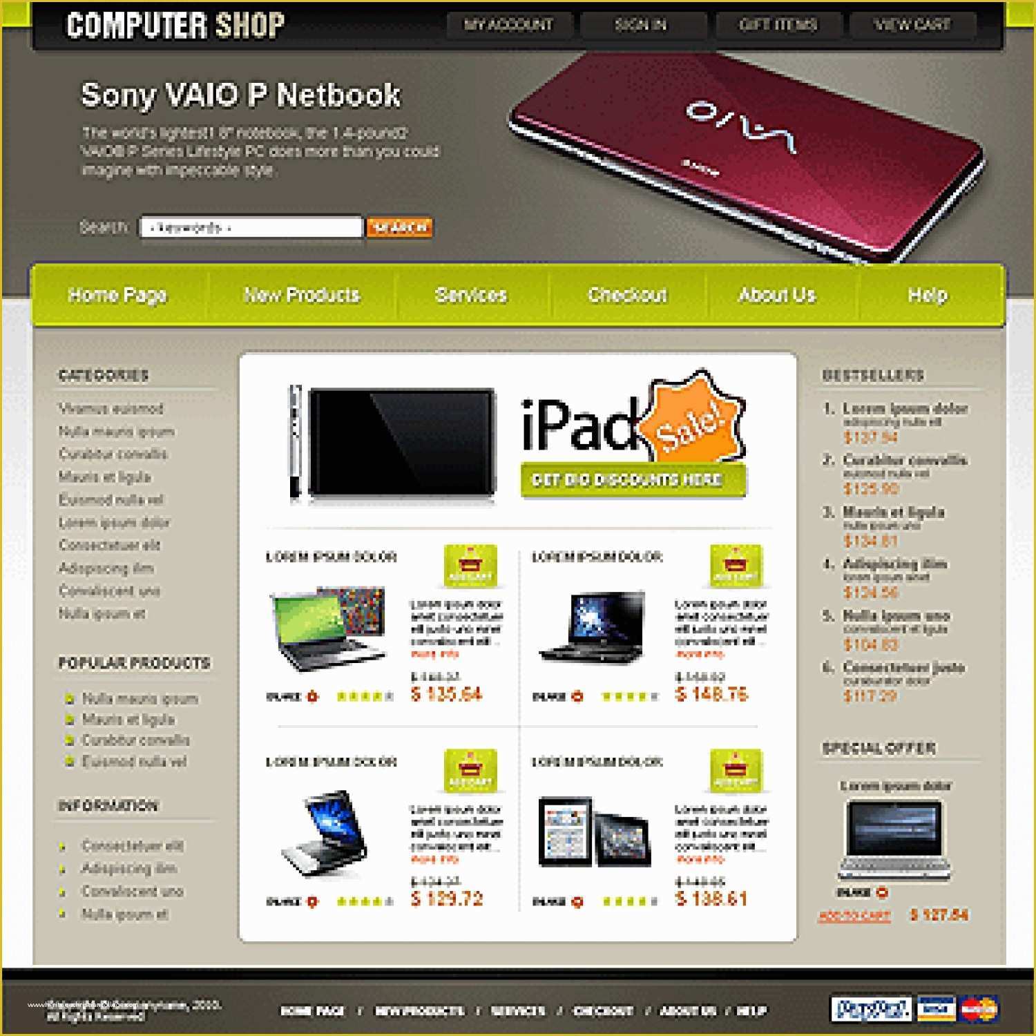 Opencart Templates Free Of Puter Store Opencart Template