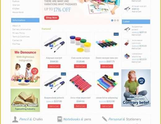 Opencart Templates Free Of Stationery Opencart Template