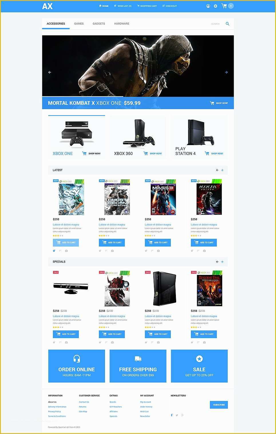 Opencart Templates Free Of Video Games Opencart Template