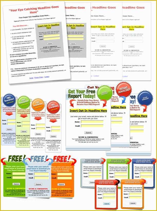 Opt In Page Templates Free Of 100 Squeeze Page Templates Landing Pages