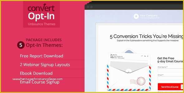 Opt In Page Templates Free Of 20 Professional Unbounce Landing Pages
