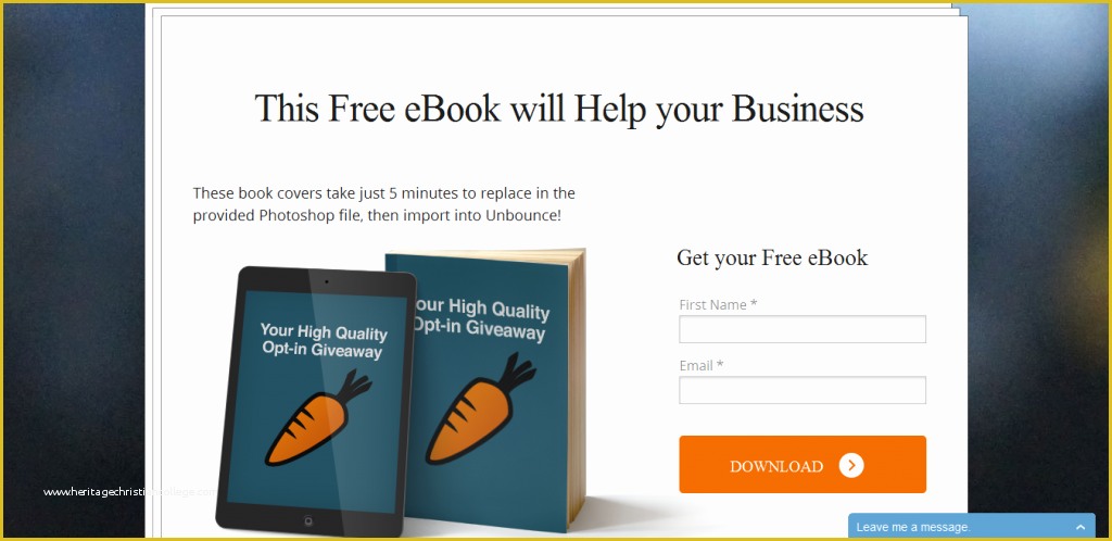 Opt In Page Templates Free Of 50 Best Unbounce Landing Pages