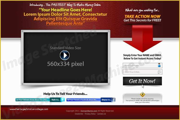 Opt In Page Templates Free Of Professional Video Squeeze Page Templates