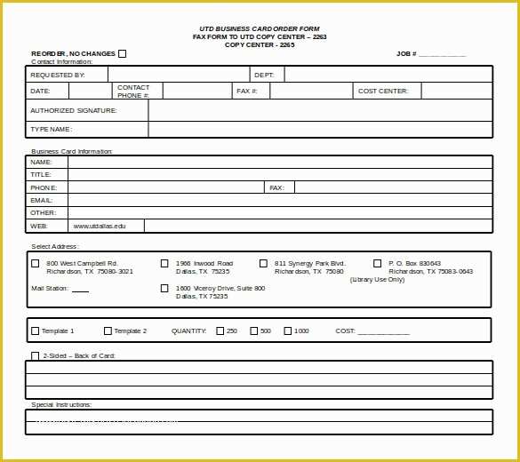 Order form Template Free Download Of 15 Word Business Card Templates Free Download