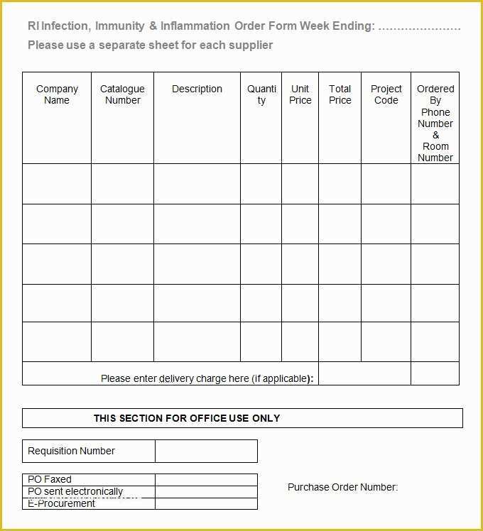 Order form Template Free Download Of 41 Blank order form Templates Pdf Doc Excel