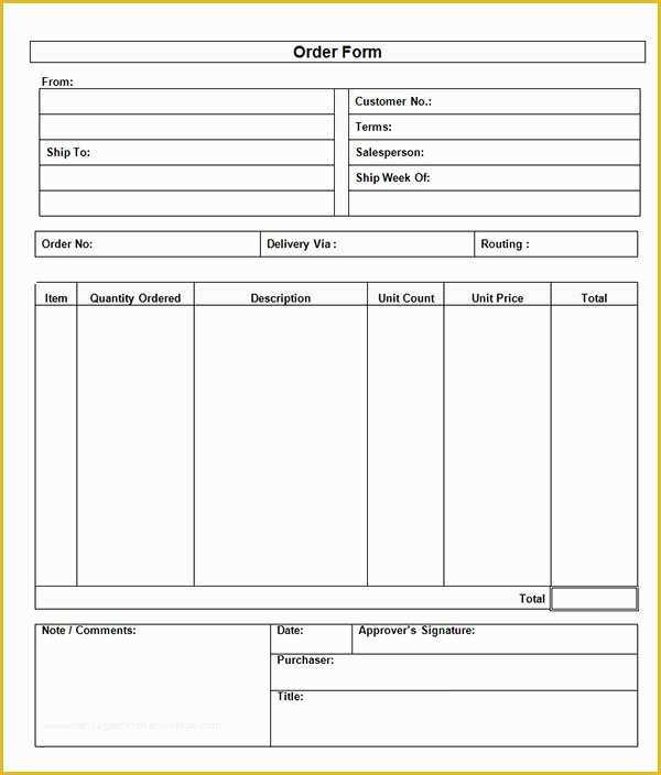 Order form Template Free Download Of order form Template 19 Download Free Documents In Pdf