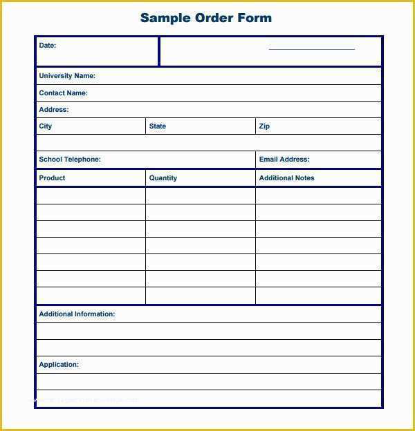 Order form Template Free Download Of order form Template 19 Download Free Documents In Pdf