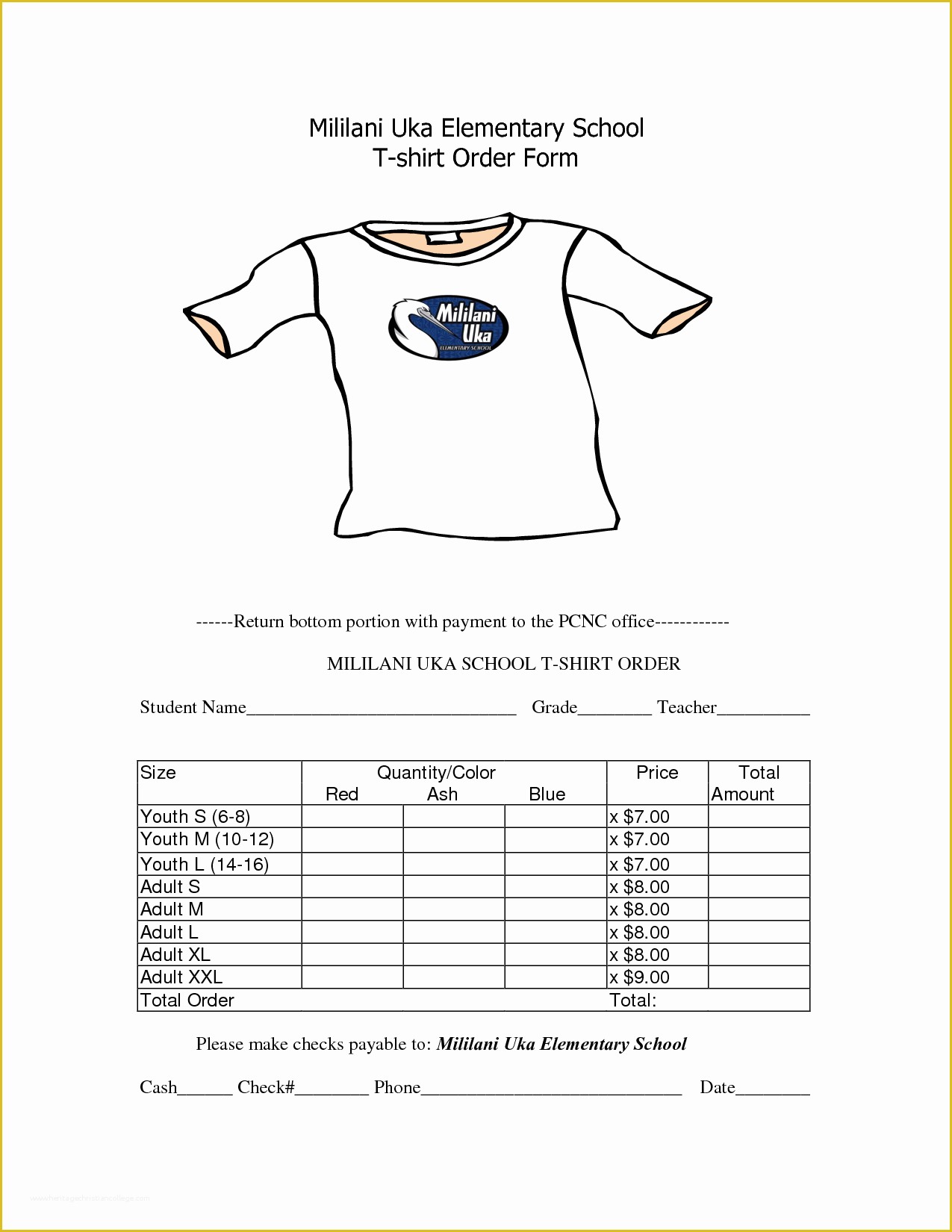 Order form Template Free Download Of School T Shirt order form Template Awana