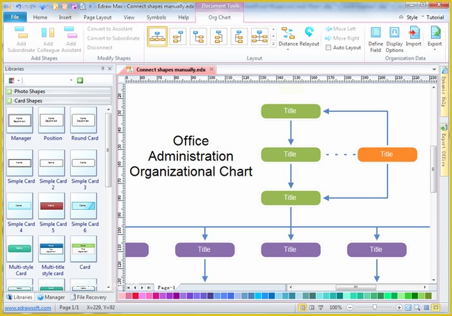 Org Chart Free Templates Excel Of Fice Administration organizational Chart